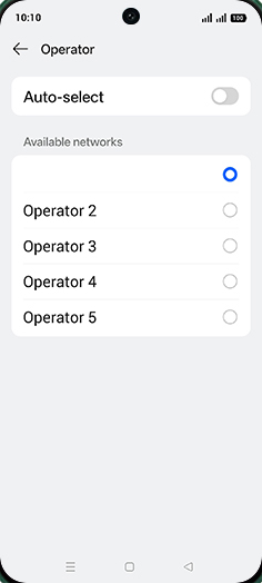 Step 9: Tap on Operator.