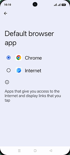 Step 6: Tap on desired Browser App.