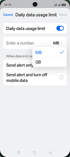 Step 11: Tap on desired Option.