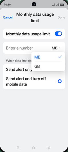 Step 17: Tap on desired Option.