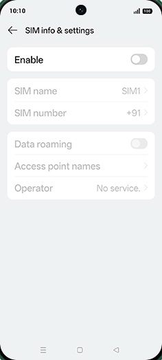 Step 5: Tap on Enable to turn ON.
