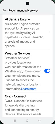 Step 5: Tap on AI Service Engine.