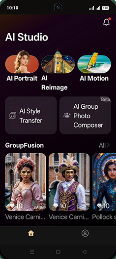 Step 3: Tap on AI Portrait.