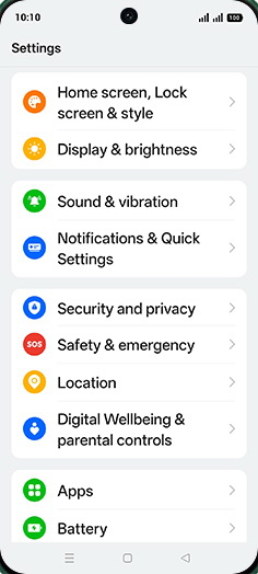 Step 3: Tap on Home screen, Lock screen & style.