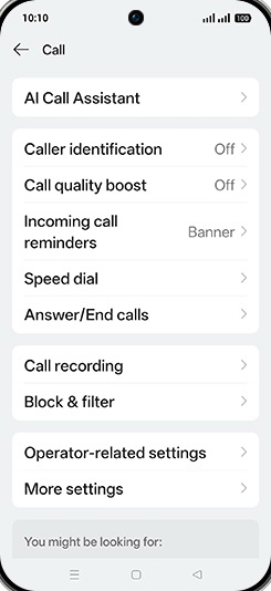 Step 5: Tap on AI Call Assistant.