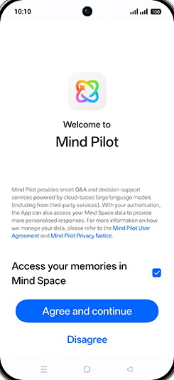 Step 8: Tap on Agree and continue.