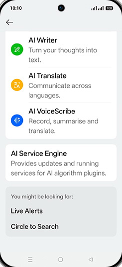 Step 4: Tap on AI Service Engine.