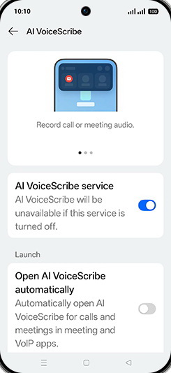 Step 6: Tap on Open AI VoiceScribe automatically to turn ON.