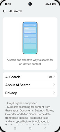 Step 5: Tap on AI Search.