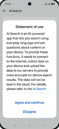 Step 7: Tap on Agree and continue.