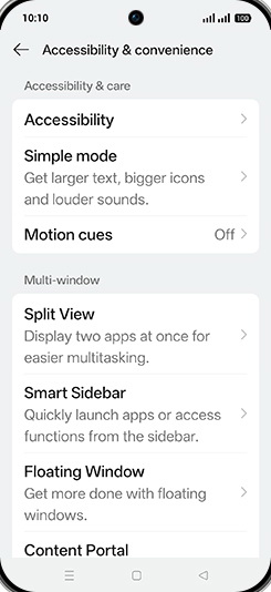Step 4: Tap on Motion cues.