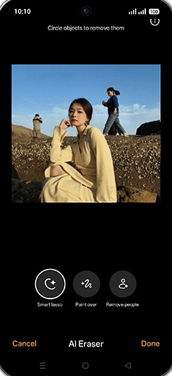 Step 9: Tap on Smart lasso and select an object.