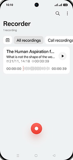 Step 5: Tap on Recording.