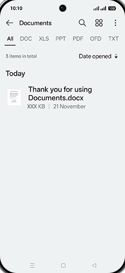 Step 4: Tap on desired Document.