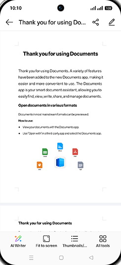 Step 5: Tap on AI Writer.