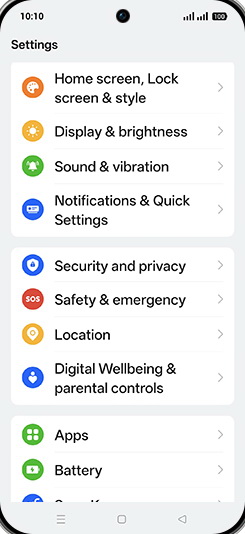 Step 3: Tap on Sound & vibration.