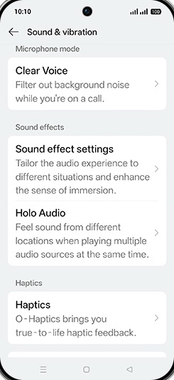 Step 4: Tap on Clear Voice.