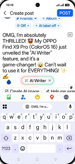 Step 9: Paste the copied data, tap & hold on text box and tap on POST.