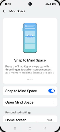 Step 6: Tap on Open Mind Space.