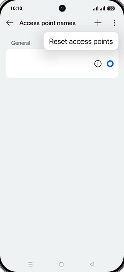 Step 7: Tap on Reset access points.