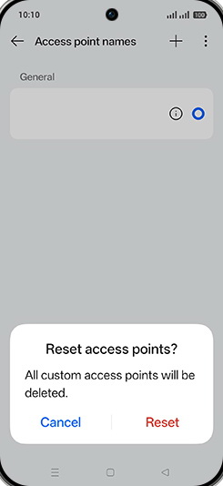 Step 8: Tap on Reset.