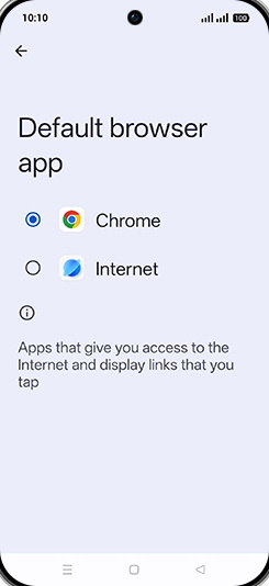 Step 6: Tap on desired Browser App.