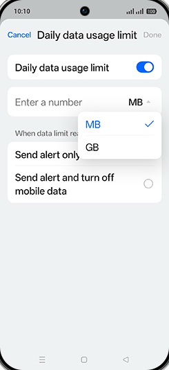 Step 11: Tap on desired Option.