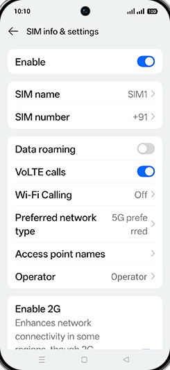 Step 8: Tap on Data roaming to turn ON.