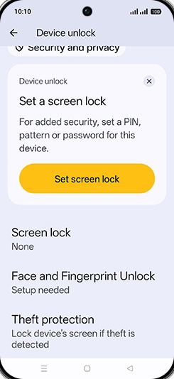 Step 5: Tap on Face and Fingerprint Unlock.