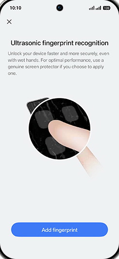 Step 13: Tap on Add fingerprint.