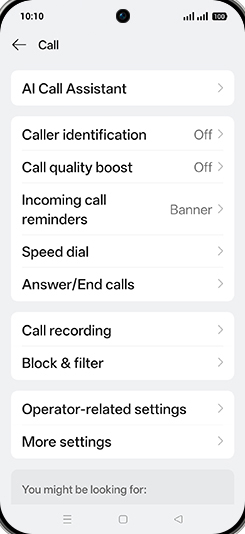 Step 5: Tap on AI Call Assistant.