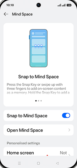 Step 6: Tap on Open Mind Space.