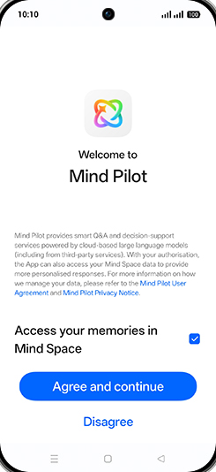 Step 8: Tap on Agree and continue.