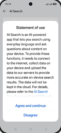 Step 7: Tap on Agree and continue.