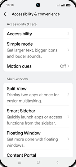 Step 4: Tap on Motion cues.