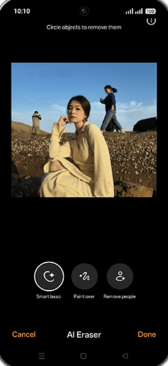 Step 9: Tap on Smart lasso and select an object.