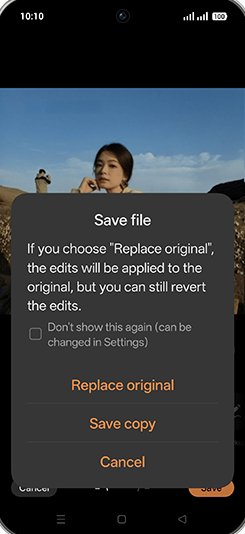 Step 14: Tap on desired option.