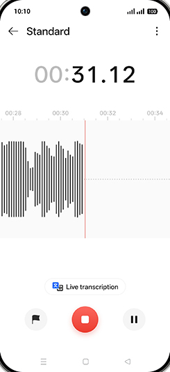 Step 4: Recording started and tap on Stop icon.