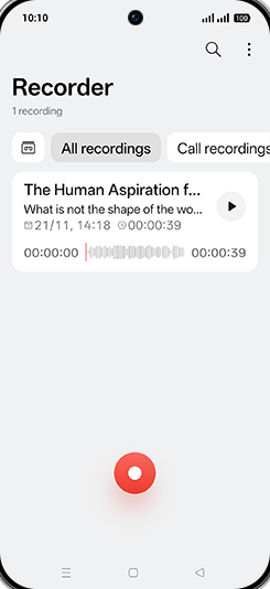 Step 5: Tap on Recording.