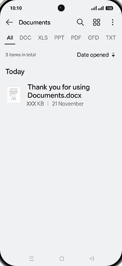 Step 4: Tap on desired Document.