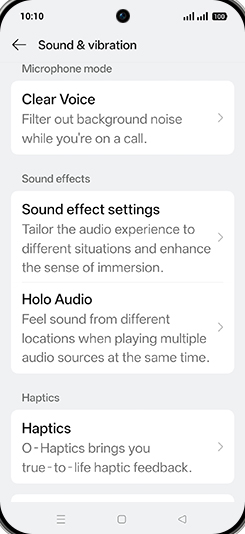 Step 4: Tap on Clear Voice.