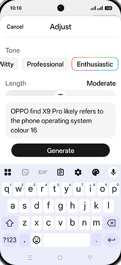 Step 7: Enter Event, people or time and tap on Generate.