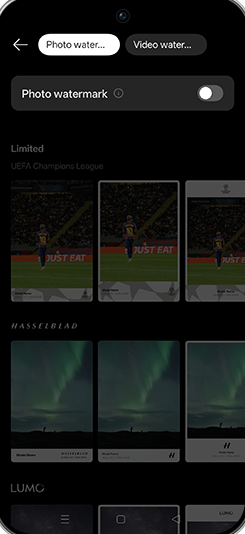 Step 6: Tap on Photo watermark to turn ON.