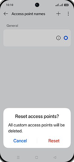 Step 8: Tap on Reset.