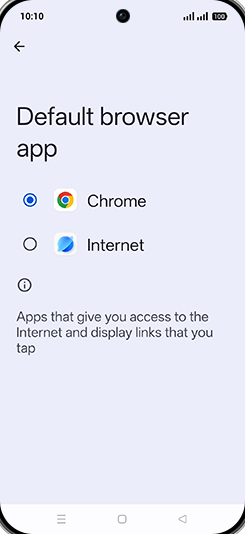 Step 6: Tap on desired Browser App.