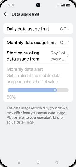 Step 8: Tap on Daily data usage limit.