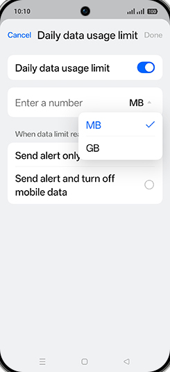 Step 11: Tap on desired Option.
