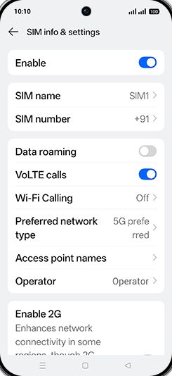 Step 8: Tap on Data roaming to turn ON.