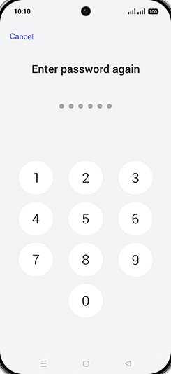 Step 11: Enter password again.
