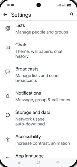 Step 5: Tap on Chats.